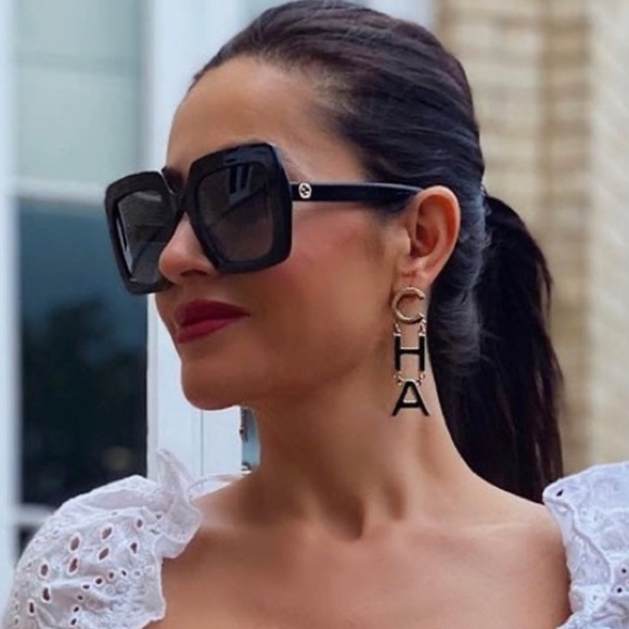 NEW GUCCI GG0328S 001 SQUARE WOMEN SUNGLASSES GUCCI NEW COLLECTION EYEWEAR - Picture 2 of 12